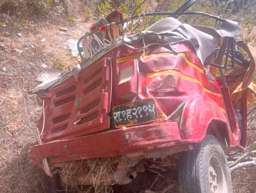 सल्यानमा ११ जना चढेको अटो पल्टियो, १० जना घाइते