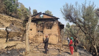 टोट्केमा आगलागी हुँदा एक घर, २२ सय फलफूलका विरुवा र खानेपानी आयोजनामा क्षती