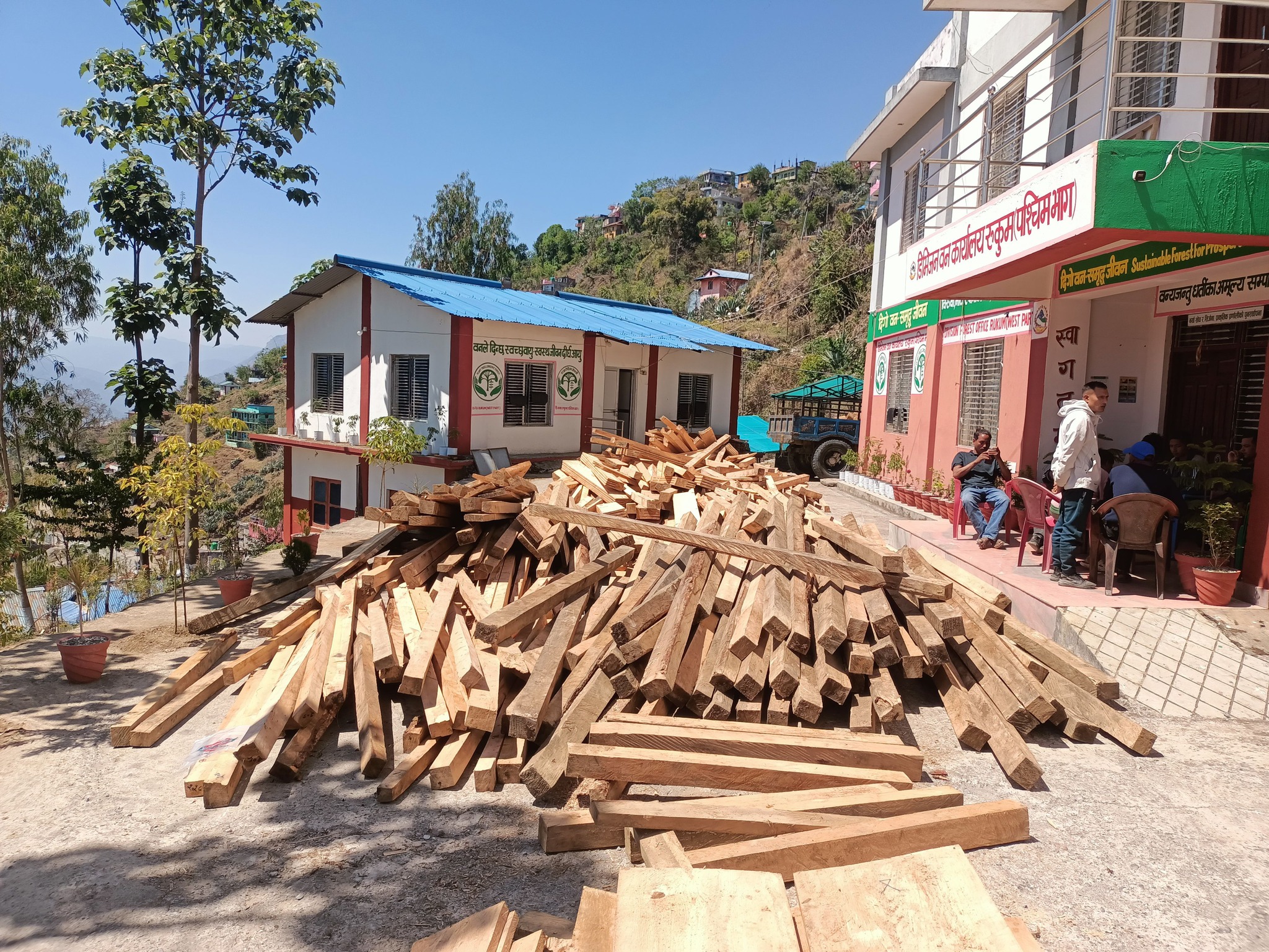 रुकुम पश्चिममा अवैध रुपमा चिरान गरिएको ७६२ थान काठ बरामद