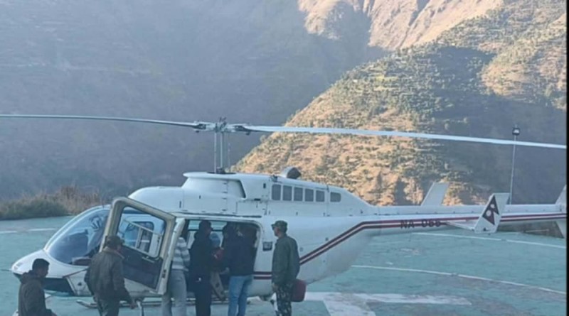 घरमै लडेर घाईते भएका बालकलाई हेलिकोप्टर मार्फत उद्धार