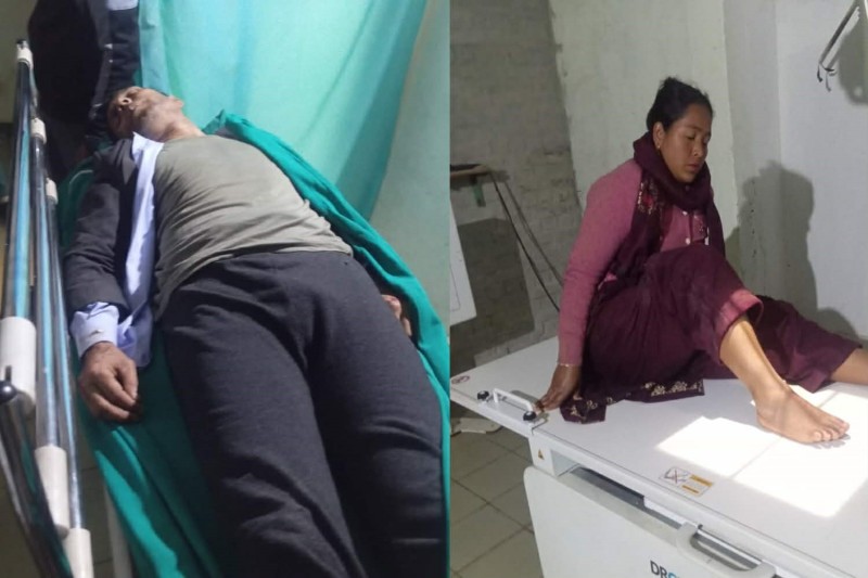 चौरजहारीमा ट्याक्टर र मोटरसाईकल ठोक्किदा दुई जना घाईते