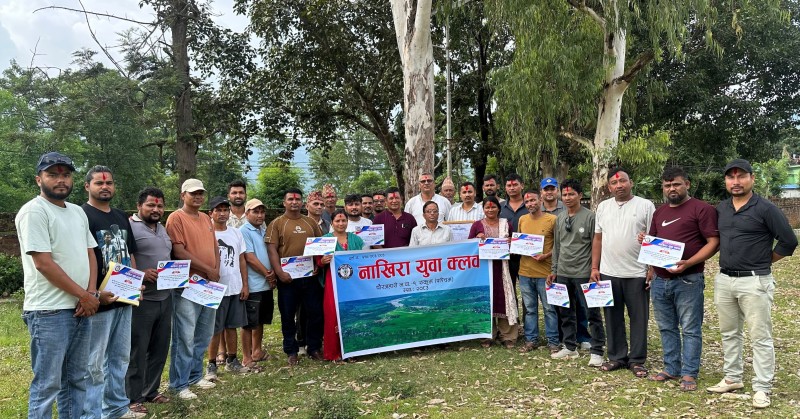 चौरजहारीमा नाखिरा युवा क्लबको उद्घाटन