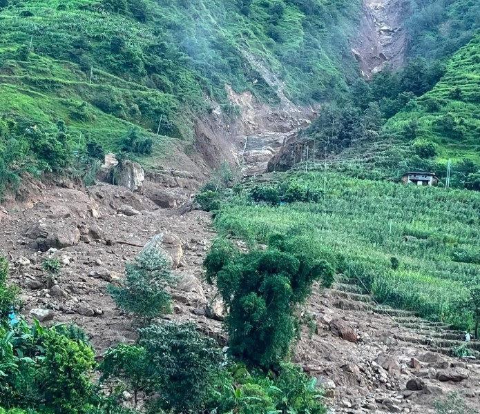 रोल्पा पहिरो अपडेट : घर-गोठ पुरिदा पाँच जनाको मृत्यु, आठ बेपत्ता
