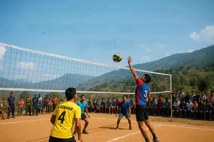 कर्णालीकै सर्वाधिक पुरस्कार राशीको भलिबल प्रतियोगिता रुकुममा हुँदै
