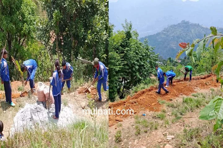 चिन्तुको विद्यालयमा खानेपानीको चिन्ता : पानी नहुँदा पाक्दैन दिवा खाजा, फैलिदैछ दूर्गन्ध