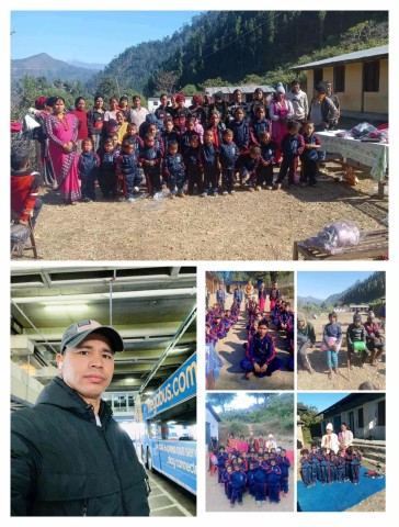 रानाले गरे चार विद्यालयका विद्यार्थी र अपांगता भएका व्यक्तिलाई न्यानो कपडा वितरण 