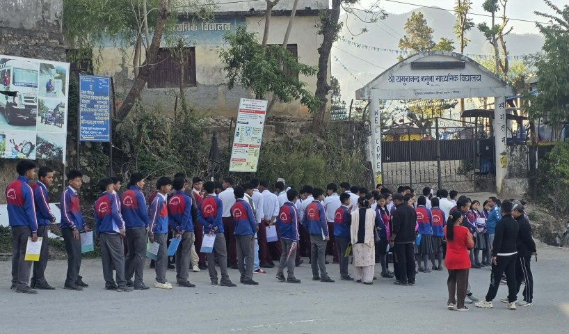 रुकुम  पश्चिममा आजैबाट एसइईको उत्तरपुस्तिका चेकजाँच सुरु