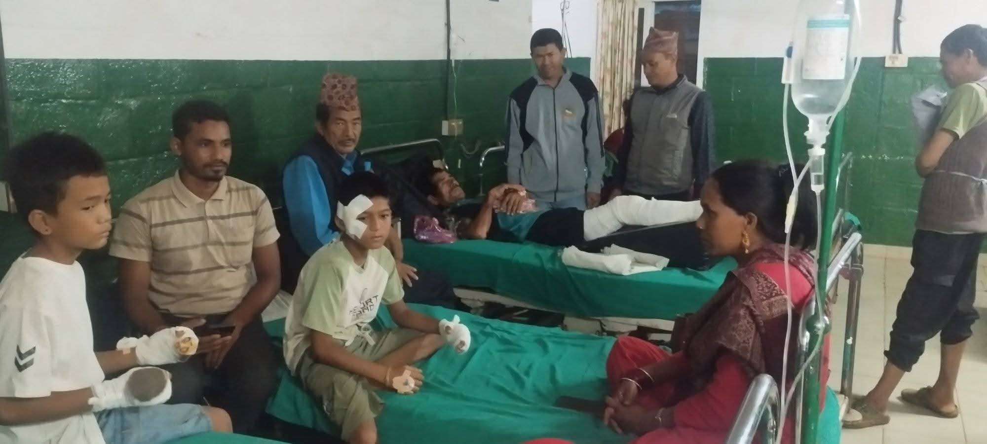 चौरजहारीमा १० जना चढेको अटो दुर्घटना हुँदा ५ जना घाईते