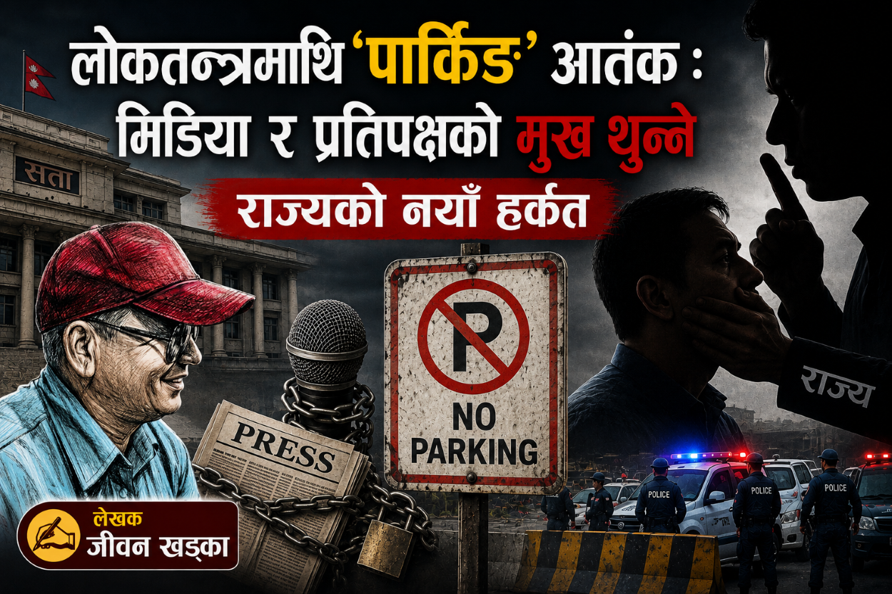 लोकतन्त्रमाथि ‘पार्किङ’ आतंक: मिडिया र प्रतिपक्षको मुख थुन्ने राज्यको नयाँ हर्कत